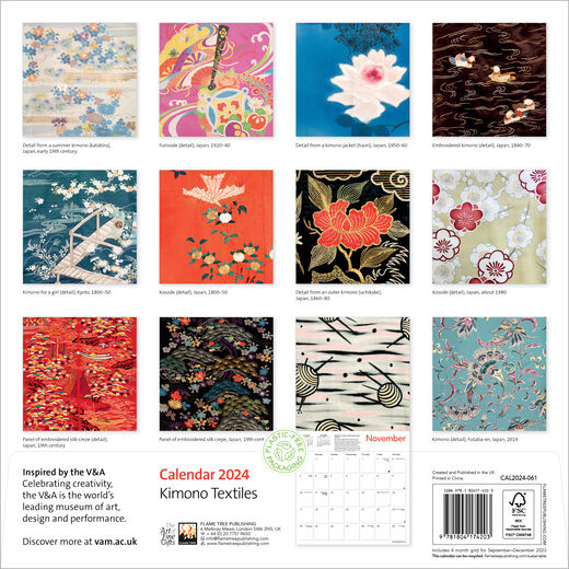 Kimono Textiles 2024 Calendar